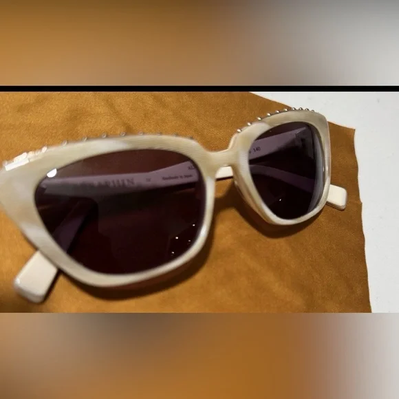 Vintage Seraphine White Cat-eyeSunglasses Never Worn. Original price $285